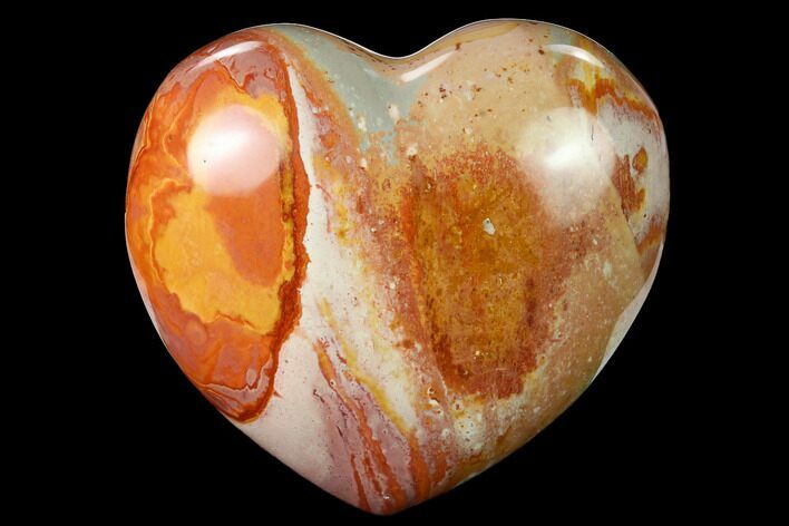 Wide, Polychrome Jasper Heart - Madagascar #167335